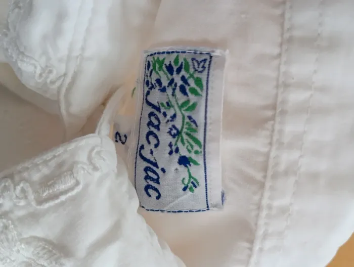 Chemise vintage blanche manches longues 
Brodée - photo numéro 8