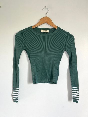 Blouse manches longues Pull & Bear vert