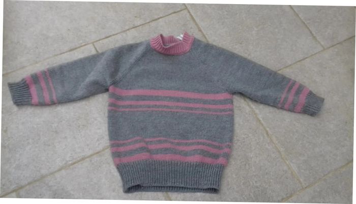 Pull laine fait main 5 ans