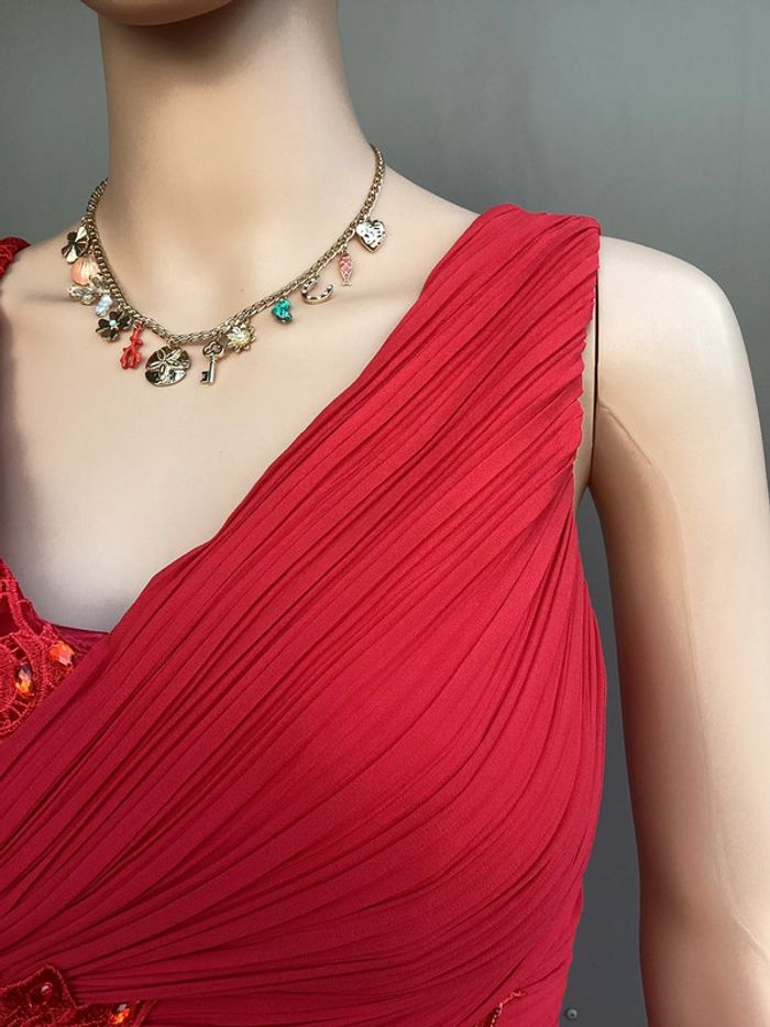 Robe rouge élégante Omonsim – Taille S/M – Neuve avec étiquette - photo numéro 4