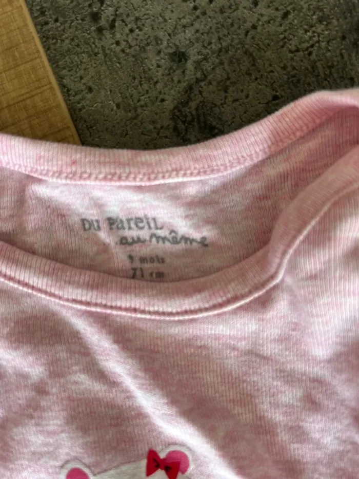 Body manches longues bébé fille, du pareil au même, 9 mois - photo numéro 2