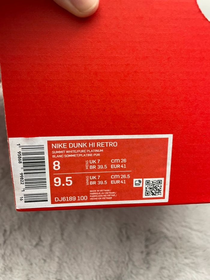 Basket Nike dunk high rétro taille 41 - photo numéro 8