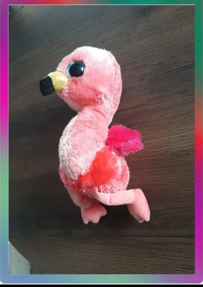 Peluche flamant rose 35 cm - photo numéro 2