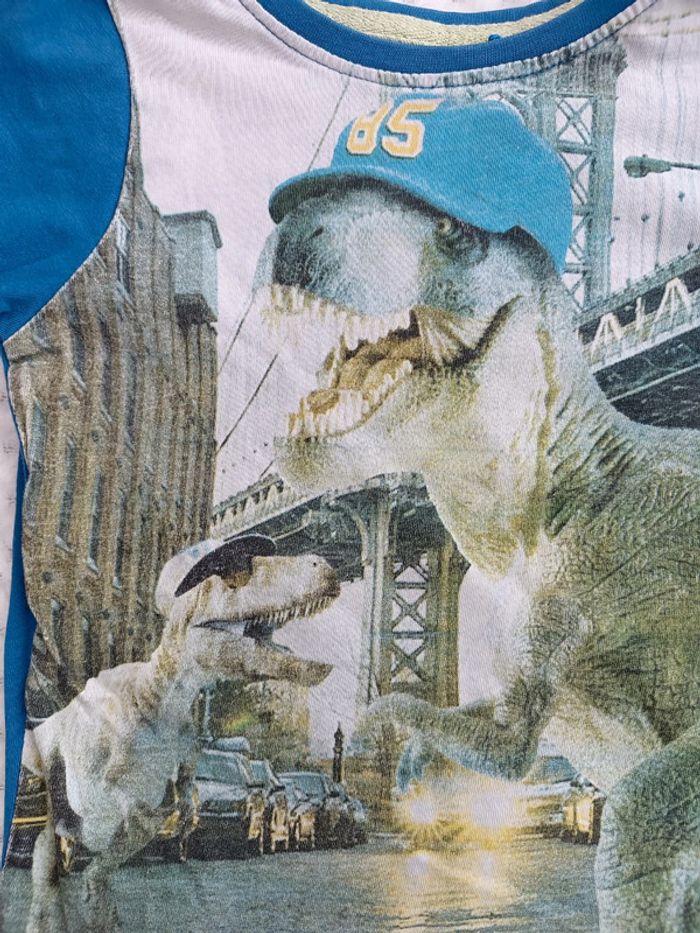 T-shirt dinosaure bleu E-Bound – 2 ans 🔸 - photo numéro 2