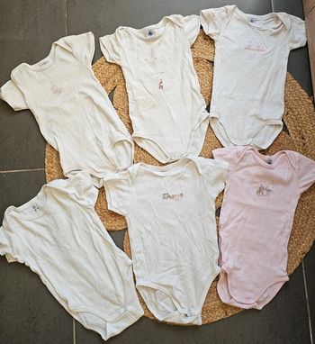 Lot 6 bodies manches courtes