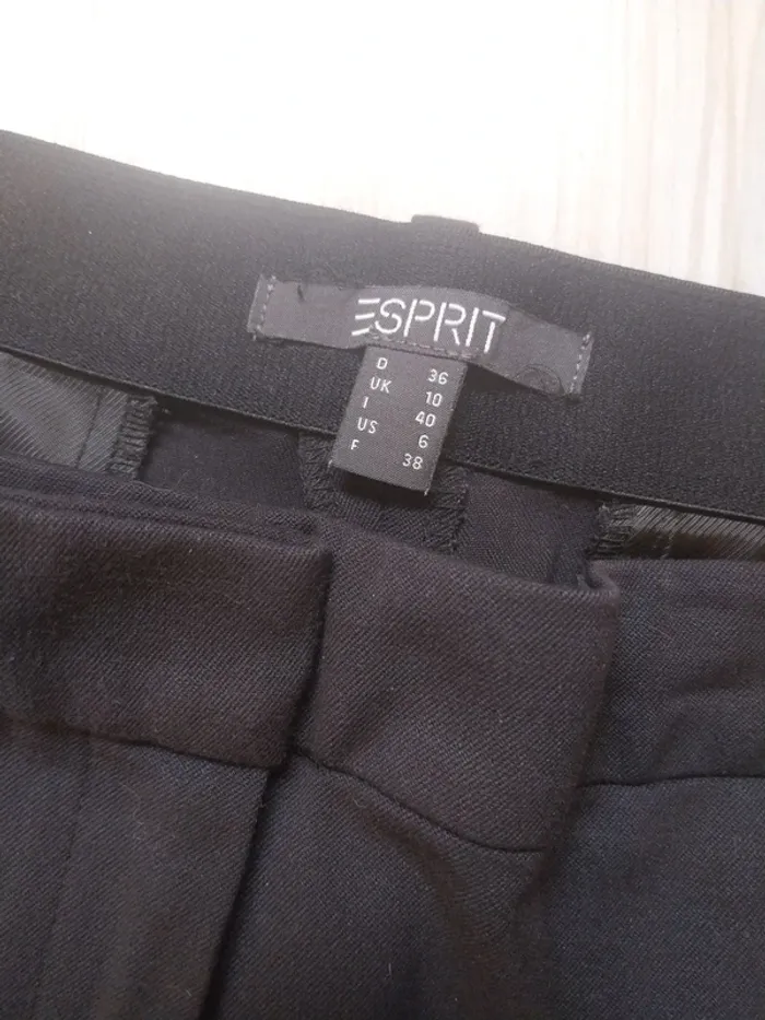 Pantalon chino noir esprit taille 38 fête - photo numéro 6