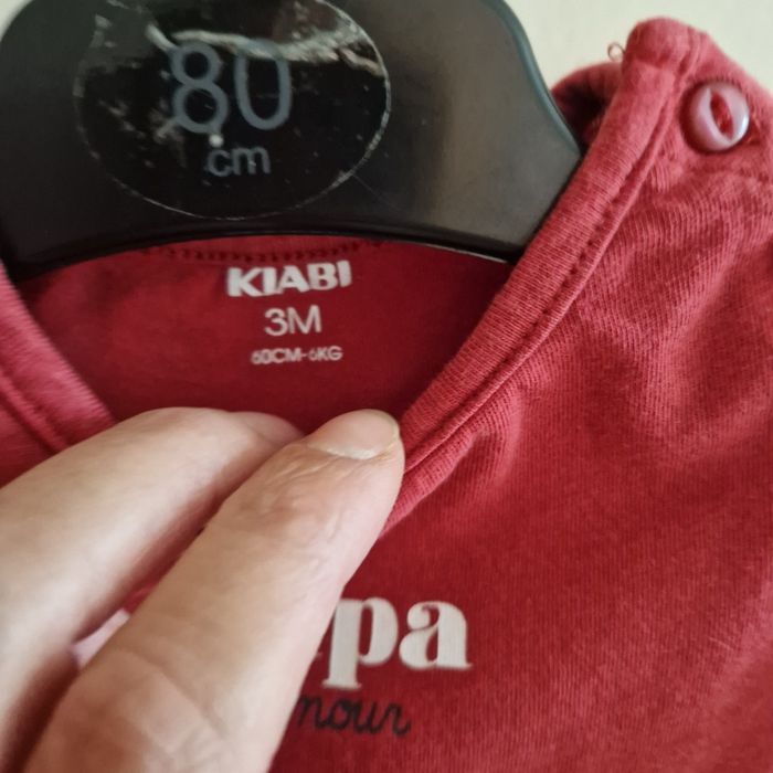 3 mois tee-shirt manches longues papa d amour - photo numéro 3