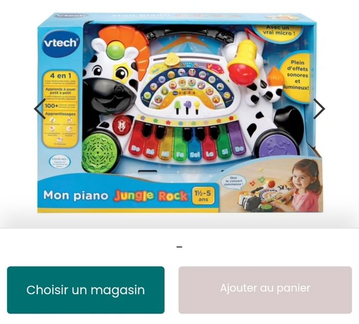 Piano rock Zèbre Vtech et jeu Montessori calcul - photo numéro 8