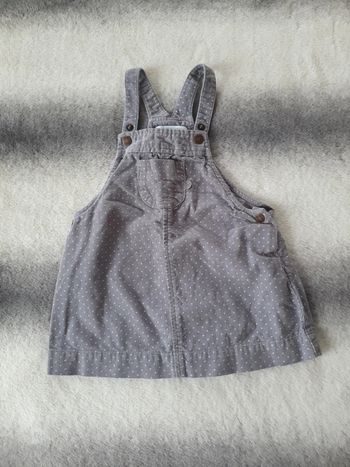 Robe salopette grise Obaïbi 12 mois
