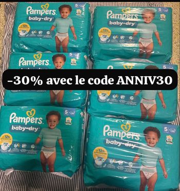 Six pack de couches Pampers taille 5 normal  
