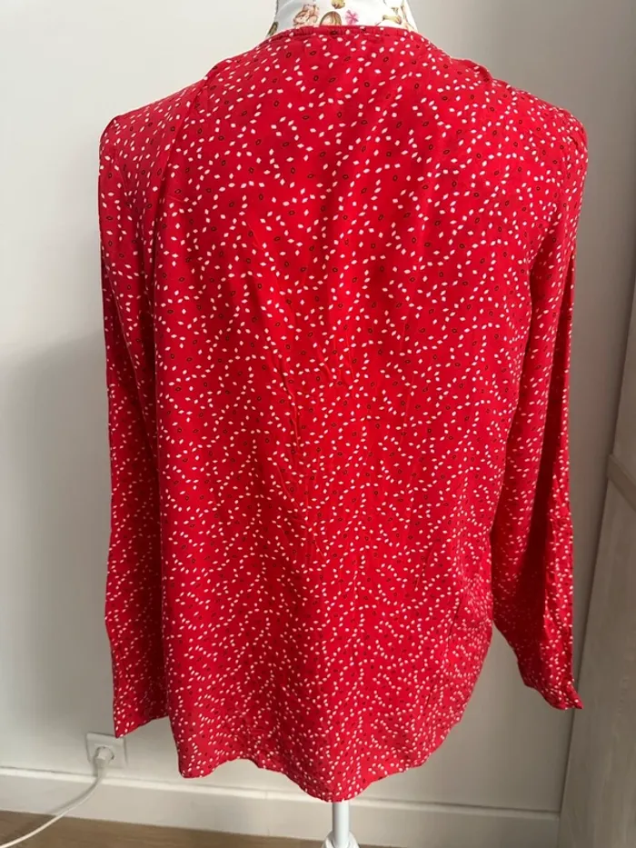 Chemise rouge à pois blanc - photo numéro 4