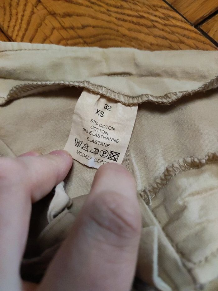 Pantacourt beige XS - photo numéro 3