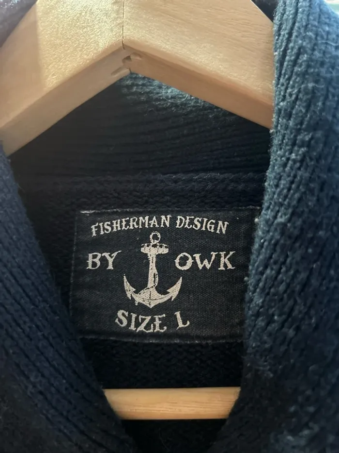 Pull col montant à rayures homme taille L - photo numéro 3
