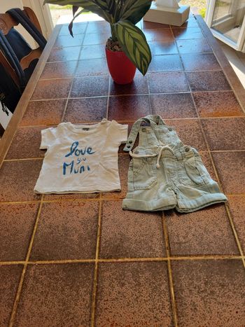 Ensemble salopette short