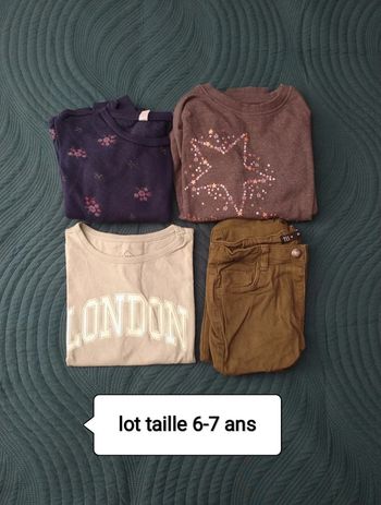 Lot vêtements fille 6-7 ans