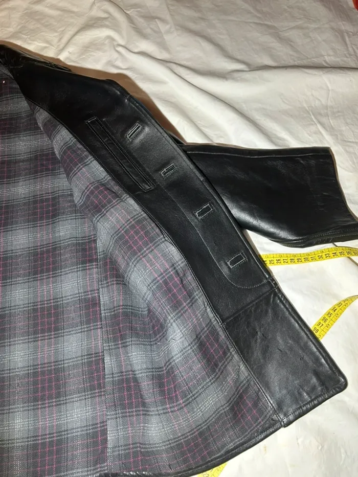 Veste en cuir vintage M. I. C cuir - photo numéro 18