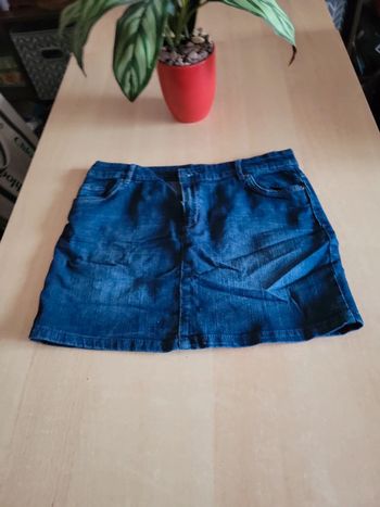 Jupe jean mi longue