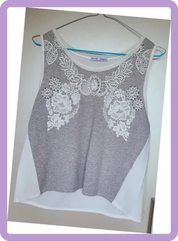 Top débardeur Zara, transparence, Taille M