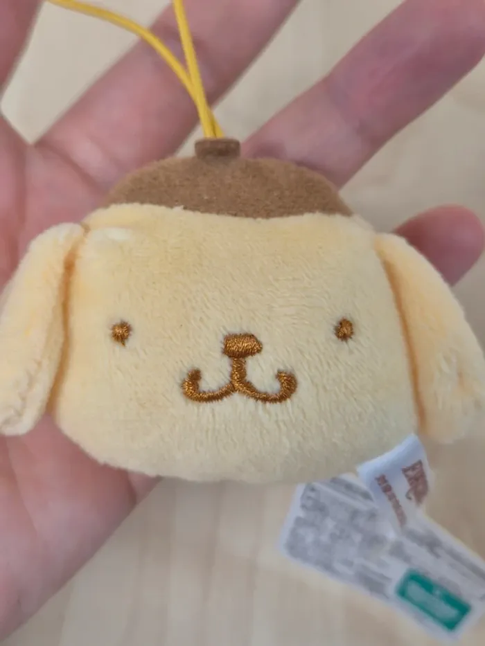 Mini mascotte peluche Sanrio : Pompompurin - photo numéro 2
