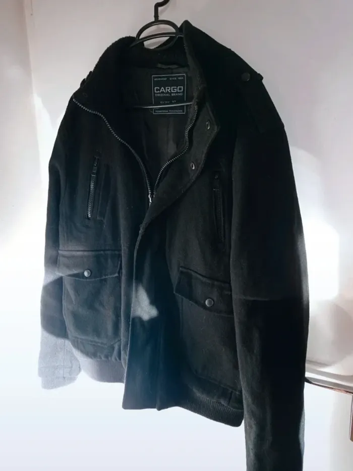 Manteau noir pour homme - photo numéro 2
