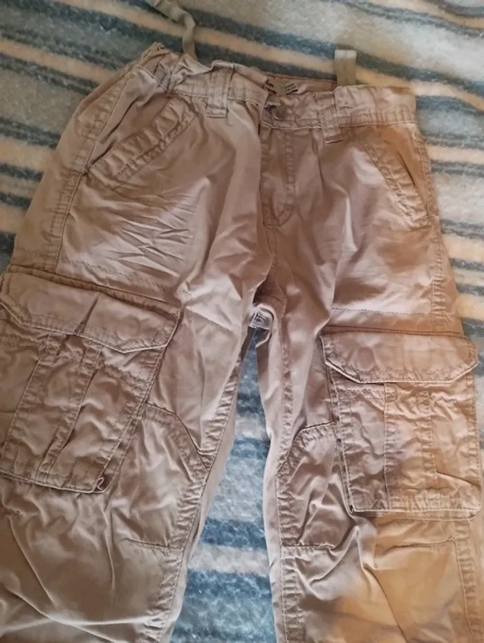 Pantalon cargo beige taille 6 ans - photo numéro 3