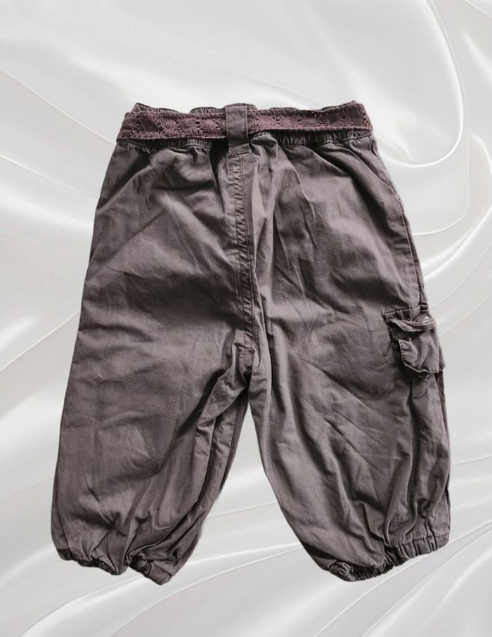 Pantalon marron fille 6 mois - photo numéro 2