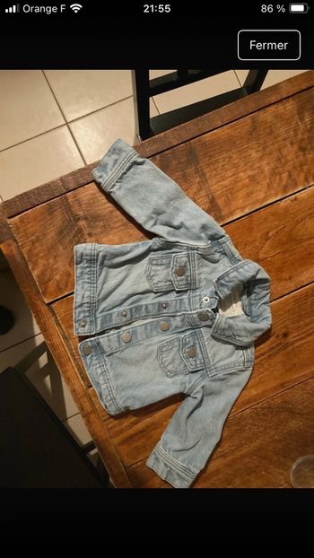 Veste en jean 3/6 mois