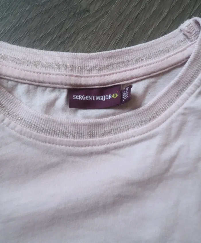 T-shirt fille 5 ans sergent major - photo numéro 3