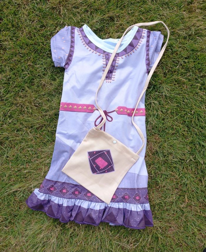 Robe déguisement wish asha avec son sac 4 ans
