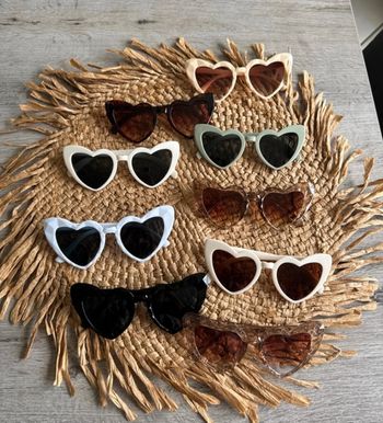Lot 9 paires de lunettes cœur evjf mariage anniversaire