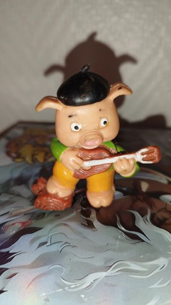 Figurine Petits Cochons Guitare musicien Educo Baby 1980's vintage figure pig