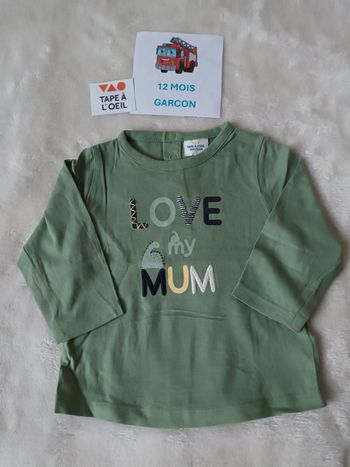 Tshirt 12 mois tape a l oeil