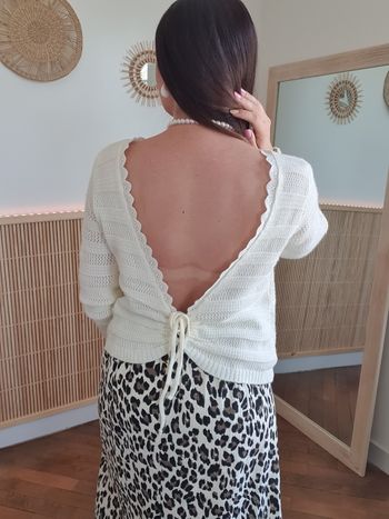 Pull réversible écru Beziers Taille unique
