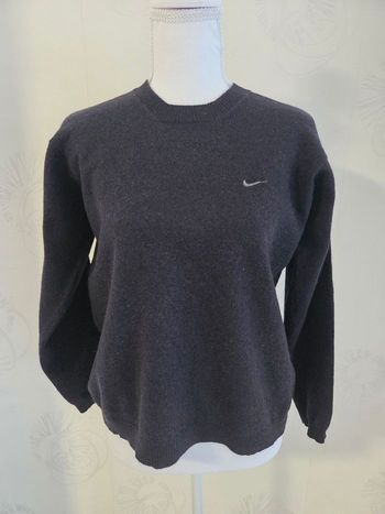 Pull Nike gris VINTAGE 100% laine, bon état 