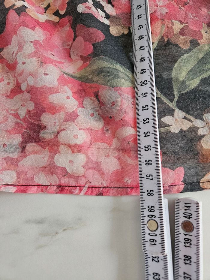 H&M blouse à fleurs manches bouffantes taille L - photo numéro 11