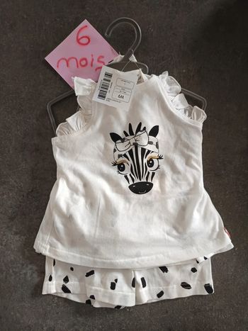 Ensemble zèbre 6 mois