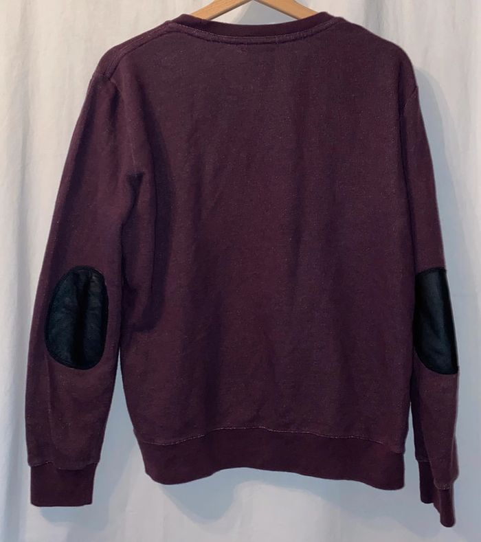 sweat prune en coton Maison Standards avec du cuir taille XS valeur 95 euros - photo numéro 5