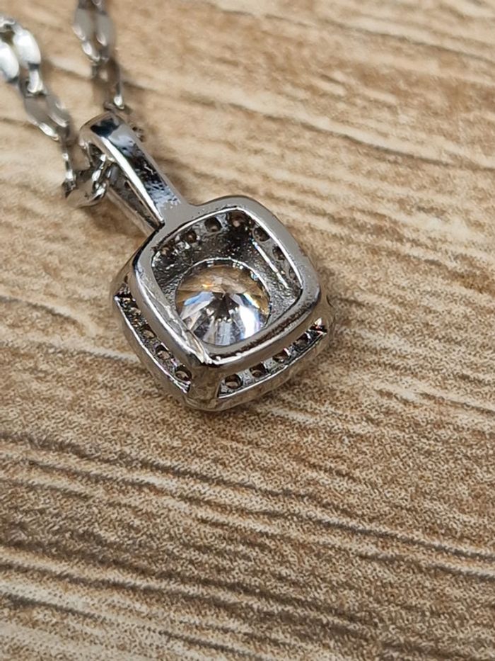 Collier Ras Coup Acier Argenté Zirconiums - photo numéro 14