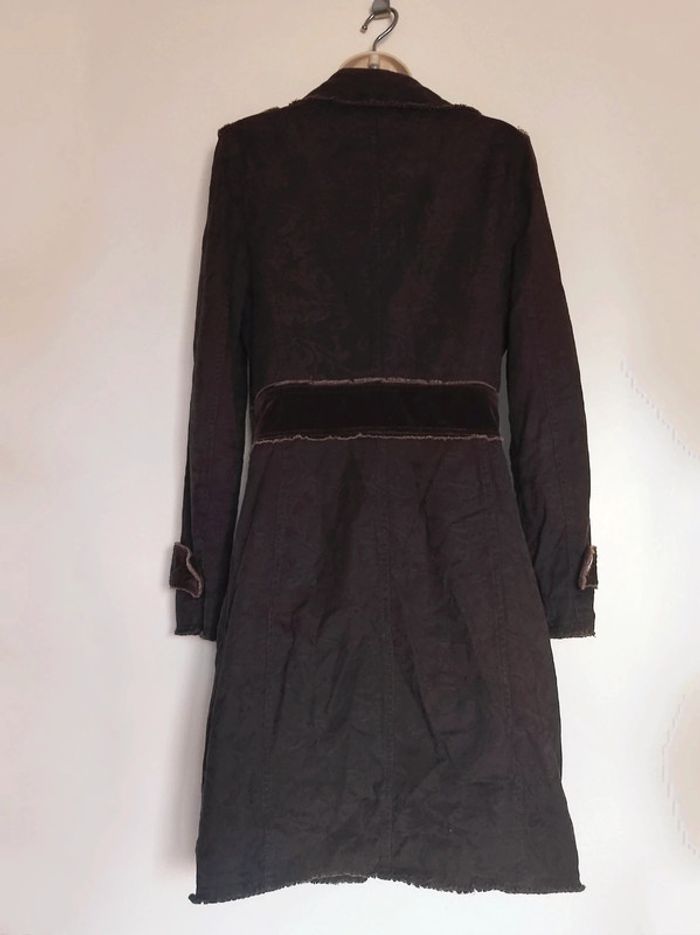 Long manteau marron y2k vintage officier/ EDC by Esprit - 38/M à 40/L - photo numéro 8