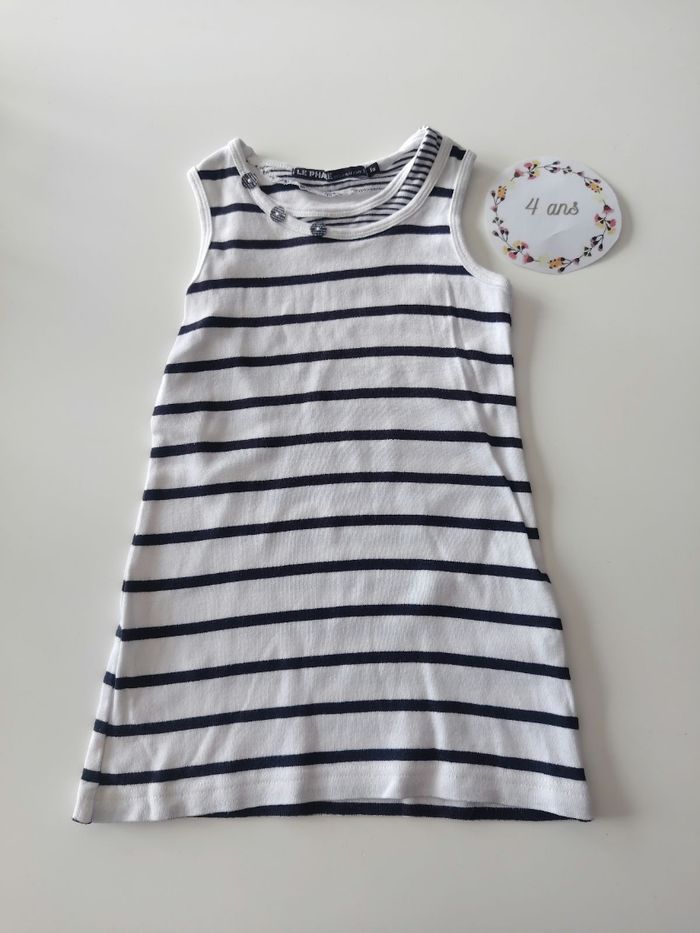 Robe marinière en coton 4 ans Le phare de la baleine 🐳 - photo numéro 1