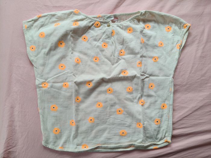 Tee-shirt manches courtes fille Zara beige orange 104 cm - photo numéro 1