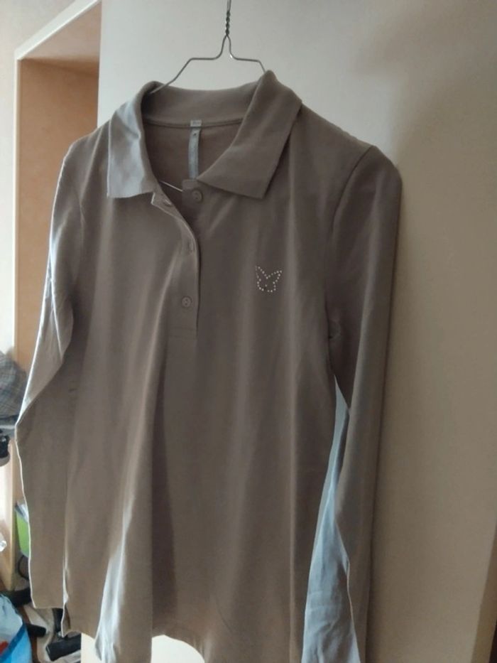 Polo manches longues femme (D34)