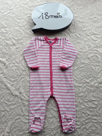 Pyjama grenouillère velours Fille 18 mois Petit bateau