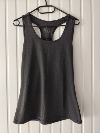 Débardeur de sport gris foncé/noir neuf, taille M 🌷