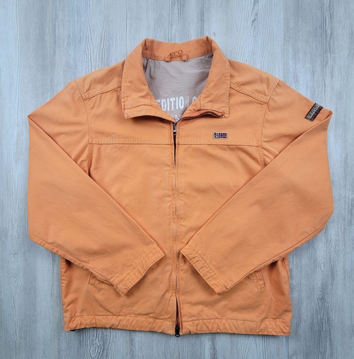 Veste Napapijri orange – Full zip – Taille L – Logo brodé - photo numéro 9