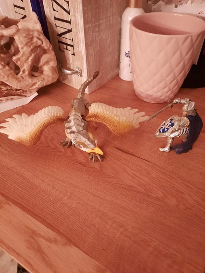 Schleich griffon + guerrier - photo numéro 4