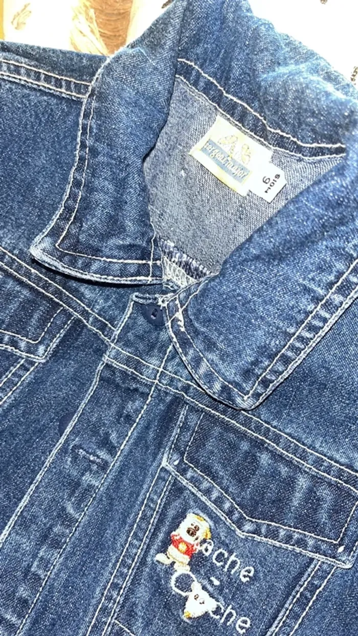 Veste en jeans 6 mois sergent major - photo numéro 3