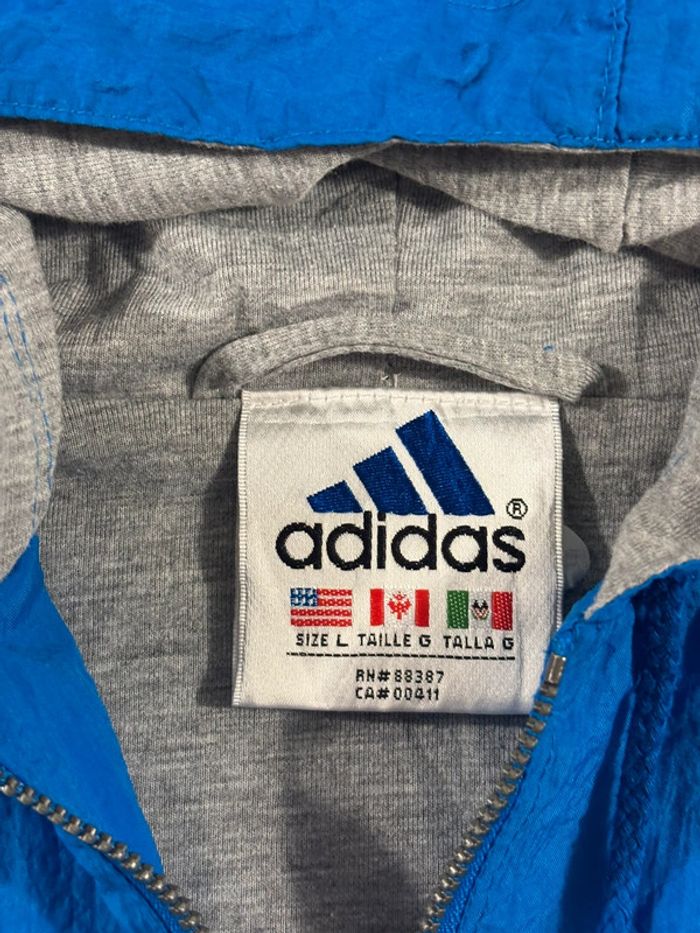 Veste à capuche 1/4 Zip Adidas Vintage y2k Taille L - photo numéro 6