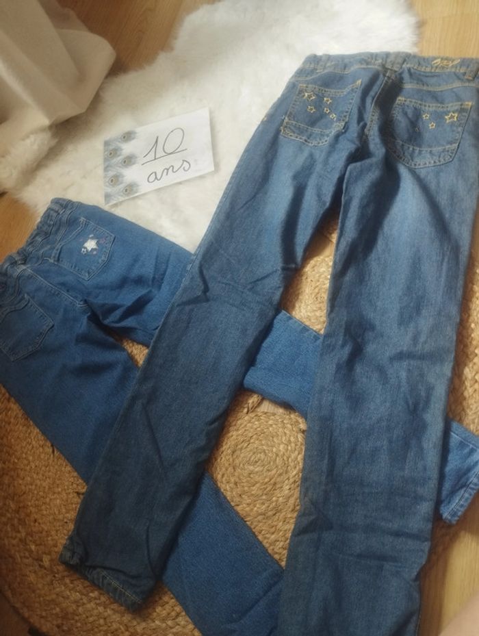Lot 2 jeans hiver doublés 10ans - photo numéro 7