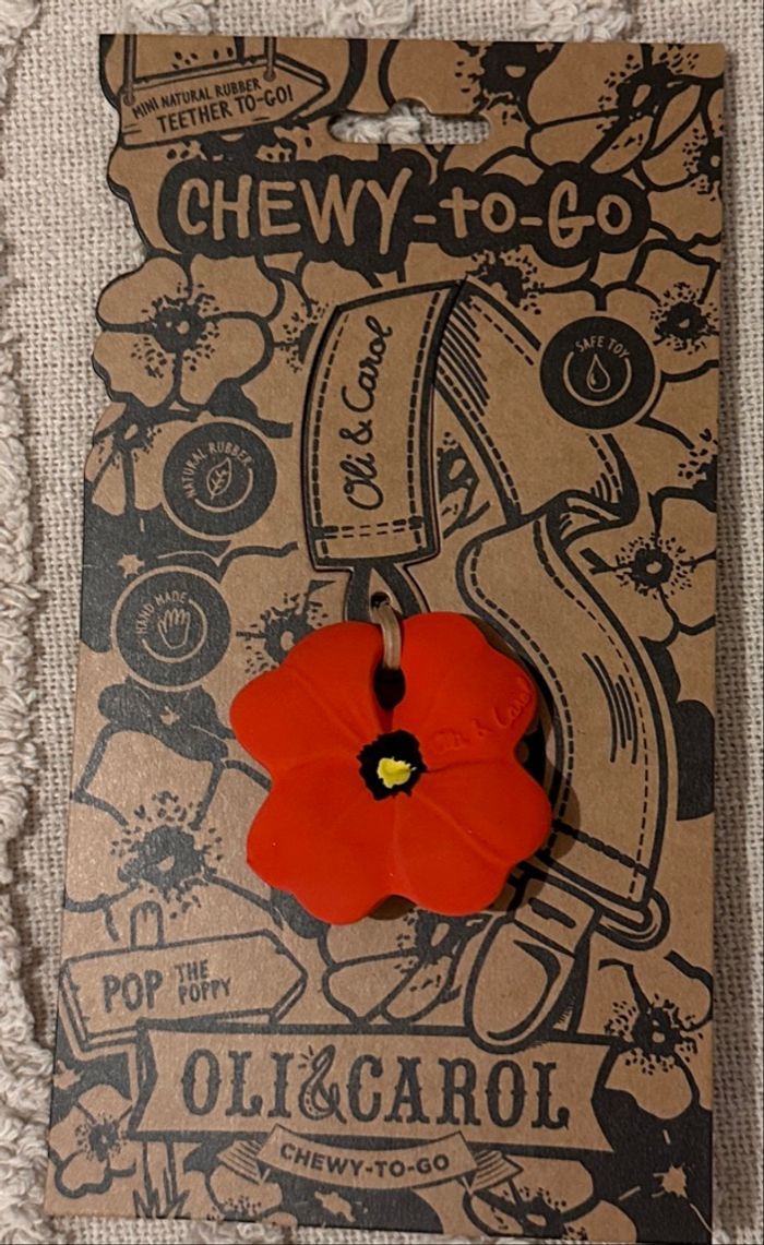 🌼 Jouet de dentition Oli & Carol – Pop the Poppy 🌼